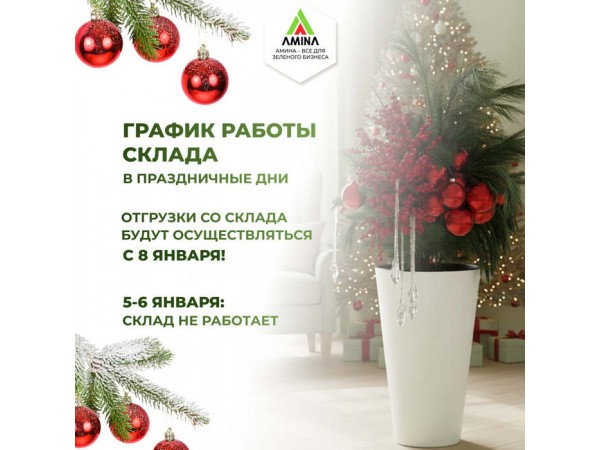 Изменения в графике работы склада Амина в праздничные дни Нового года 2026