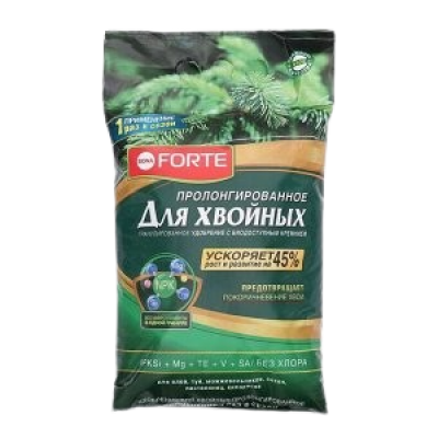 Удобрение сухое гранулированное пролонгированное Хвойное с биодоступным кремнием Bona Forte, ведро 3 л